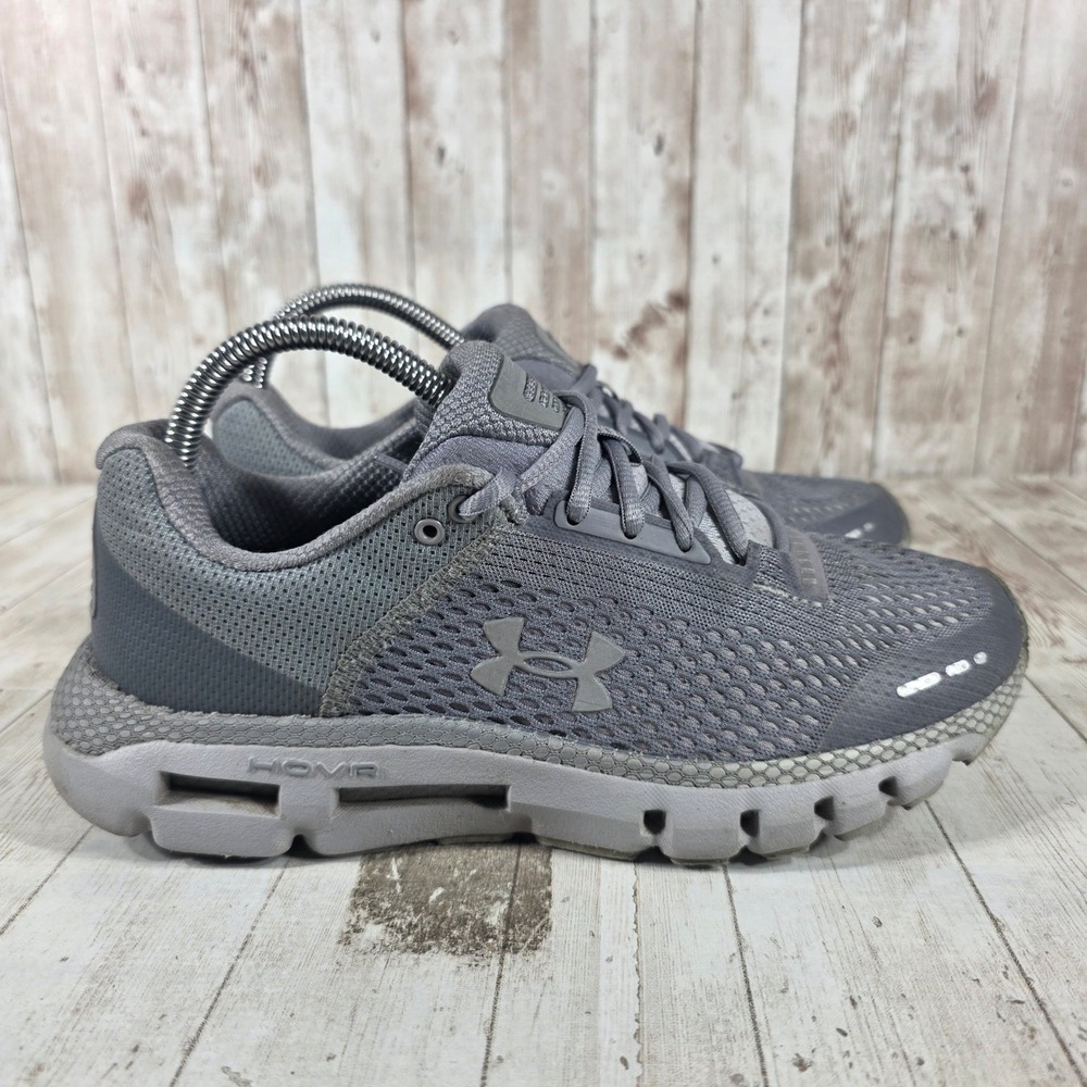 Under Armour HOVR Infinite Grey Running Shoes‎ Womens 8.5 3021396-108 Low Top